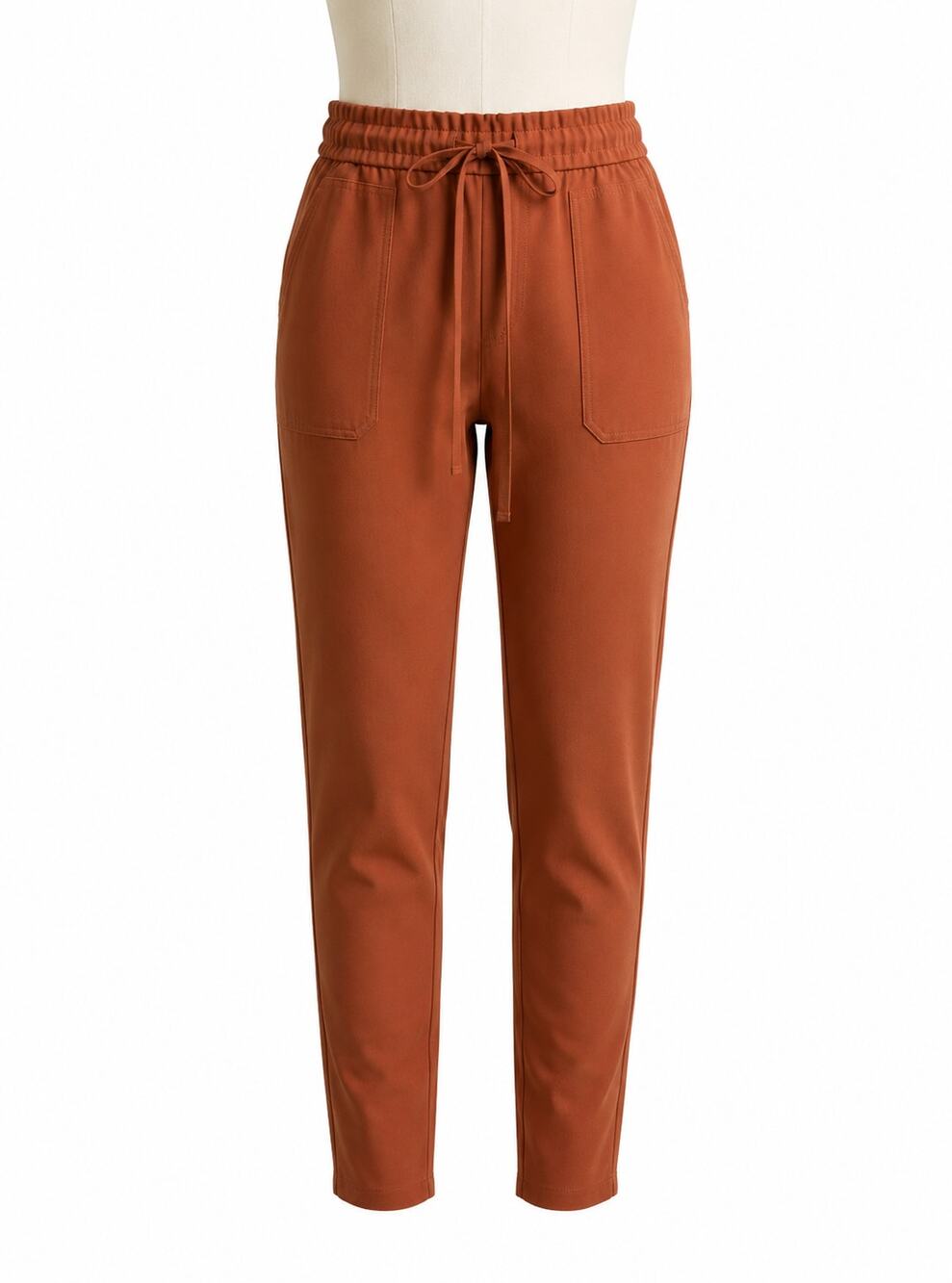 Zara Paperbag Waist Tapered Pants - Terracotta - Size Small
